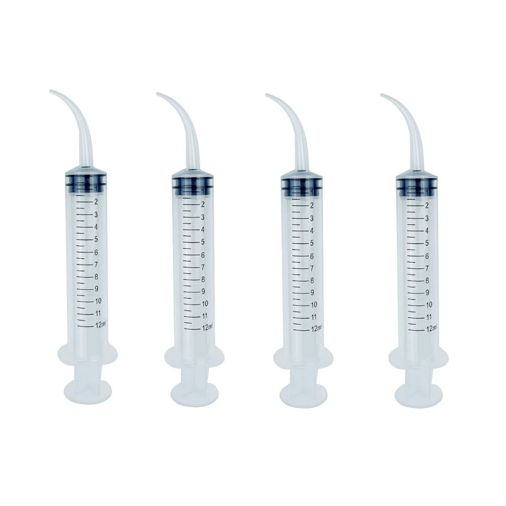 OralHealthHeroes™ Tonsil Stone Irrigation Syringe With Curved Tip x4